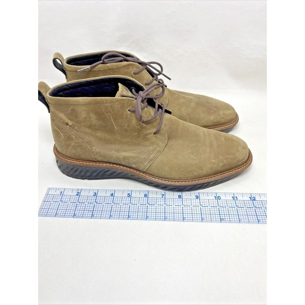 ECCO Chukka Boots Mens 9-9.5 US Brown Nubuck Waterproof Gore-Tex‎ Casual Ankle